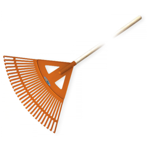 Грабли веерные - 27 зубцов, черенок деревянный, KT-CX27W