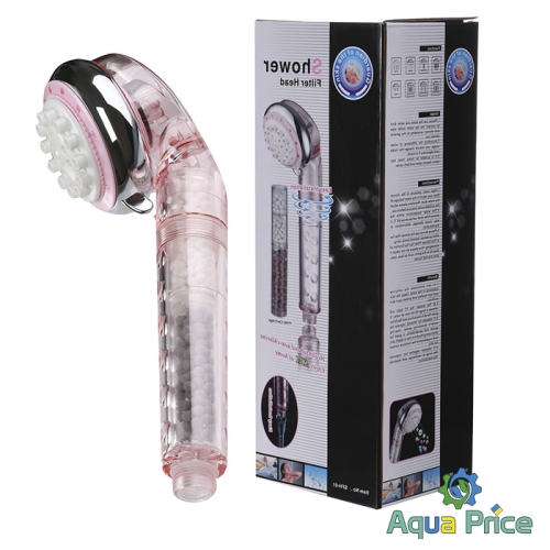 Лійка гідромасажна для душу (рожева) SFH-01 Pink