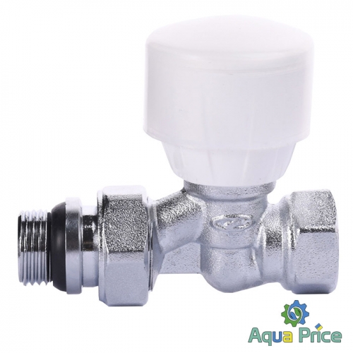 Кран радиаторный прямой SOLOMON 1/2" с резиновым уплотнителем 161404 верх