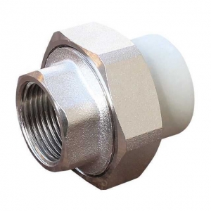 Муфта разборная PPR VS-Plast 20х3/4 внутренняя резьба (латунь) 1017 Муфта разборная PPR VS-Plast 20х3/4 внутренняя резьба (латунь) 1017