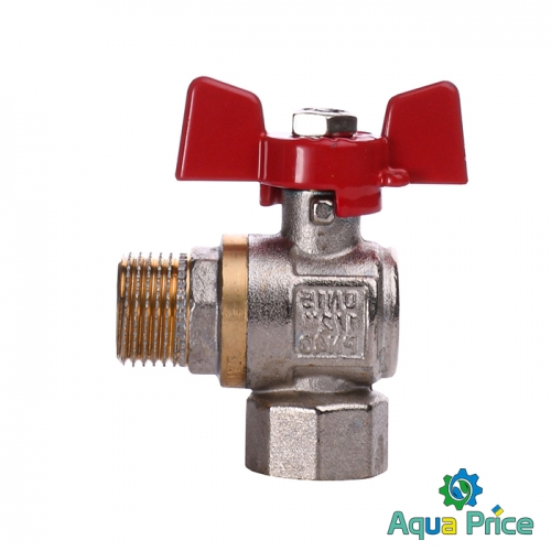 Кран шаровый угловой 1/2" НВ PN40 QP154 от PROFESSIONAL Кран шаровый угловой 1/2" НВ PN40 QP154 от PROFESSIONAL