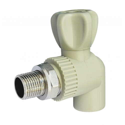 Кран радиаторный угловой PPR Ø25x3/4"(розпродаж)