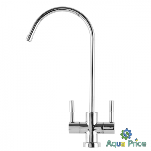 Кран для обратного осмоса (двойное подключение) ZB-76A-Chrome "Модерн"