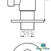 Кран шаровый угловой 1/2" NV-QP888м от PROFESSIONAL
