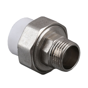 Муфта РАЗБОРНАЯ PPR 20х1/2 наружная резьба Kalde (белый) 13001