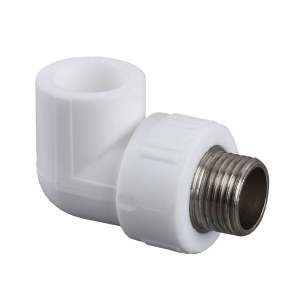 Угол наружная резьба Kalde PPR 90 20х3/4 (белый) 18011