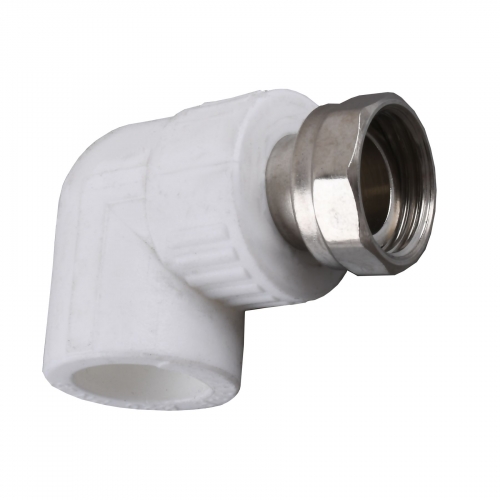 Кут з накидною гайкою Kalde PPR Ø20х3/4 (білий) 17014