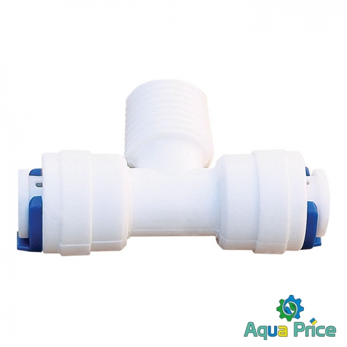 Трійник Quick fitting 1/4"-3/8"-НР3/8" ST006E