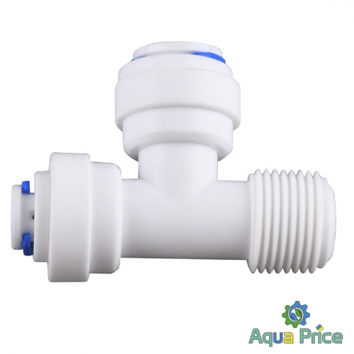 Тройник Quick fitting 3/8" НР-3/8"-1/4" ST004G