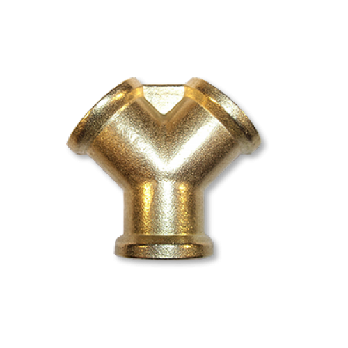 Двійник 3 x РВ 3/8" - латунь, SP030