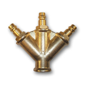 Трійник із адаптерами - латунь, SP027