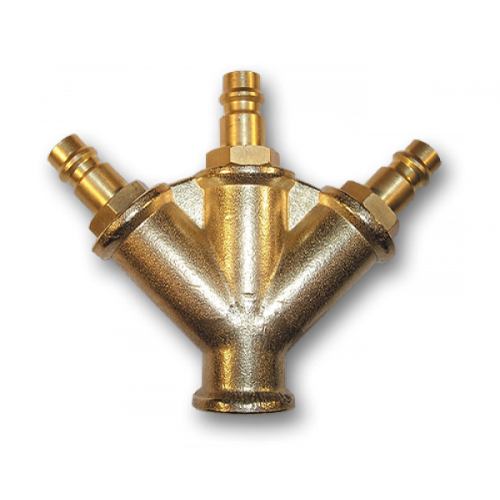 Трійник із адаптерами - латунь, SP027