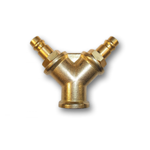 Двійник із адаптерами - латунь, SP028