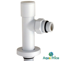 Набор Кран вентильный угловой с американкой Solomon LUX 1/2 "7777 (2шт.) WHITE