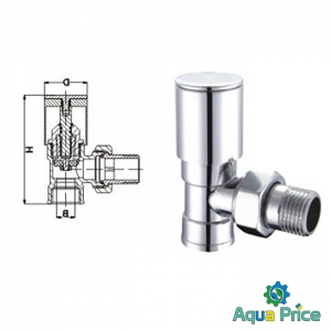 Кран Вентильный угловой с американкой Solomon ¾" Cr 1845 Кран Вентильный угловой с американкой Solomon ¾" Cr 1845