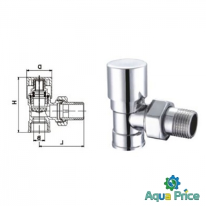 Кран Вентильный угловой с американкой Solomon ¾" Cr 1844 Кран Вентильный угловой с американкой Solomon ¾" Cr 1844