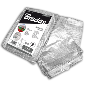 Усиленный тент, тарпаулин, SILVER, 120 гр/м² размер 4 х 6м, PL1204/6