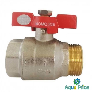 Кран шаровый прямой Solomon 1/2" НВ КБ PN30 B1015 Кран шаровый прямой Solomon 1/2" НВ КБ PN30 B1015