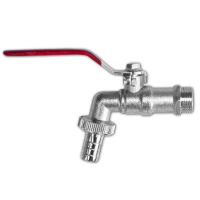 Кран шаровой 1/2" латунный никелированный, GKK031213