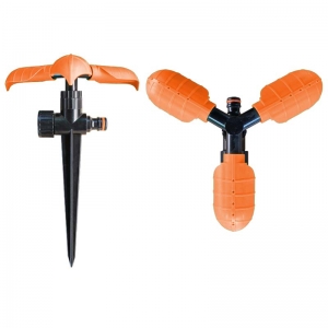 Ороситель вращающийся с тремя листочками, на колышке, ECO LINE, ECO-PW3325