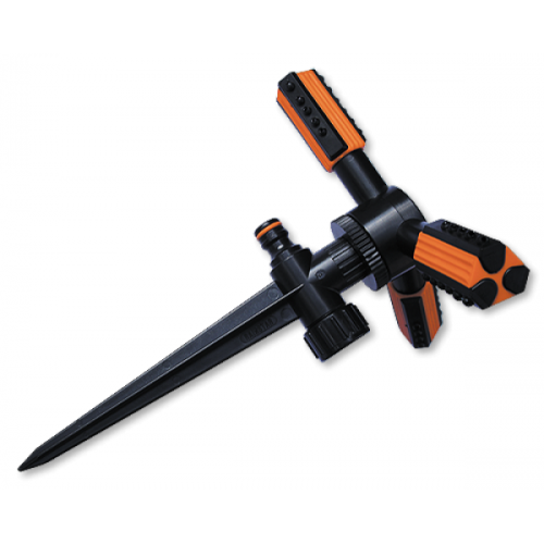 Зрошувач TRIO, що обертається, 3-х ріжковий, на кілочку, ECO LINE, ECO-TS1011