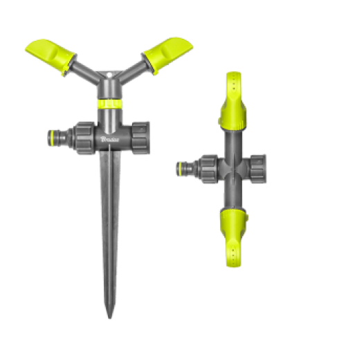 Ороситель вращающийся 2-х рожковый, на колышке LIME EDITION, LE-6101