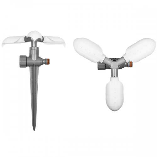 Ороситель вращающийся 3-х рожковый на колышке, WHITE LINE, WL-3325