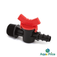 Кран шаровый с 3/4" НР для трубки 16мм TV-013416 Presto-PS