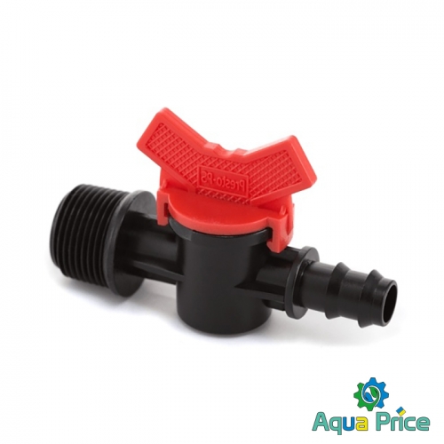 Кран шаровый Presto-PS с наружной резьбой 3/4" для трубки 16 мм (TV-013416)