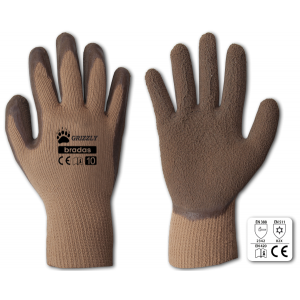 Перчатки защитные GRIZZLY латекс, размер 11, блистер, RWG11