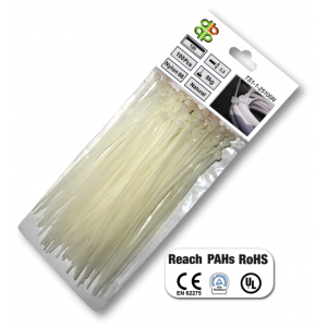 Стяжки кабельные пластиковые, многоразовые, белые, NEUTRAL, 3,6*100 мм, TS1236100N