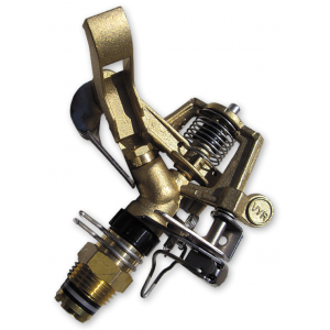 Ороситель вращающийся, пульсирующий, латунный с регулированием от 20°до360° РВ 1" (ø26 метров), BLACK LINE, GK803000