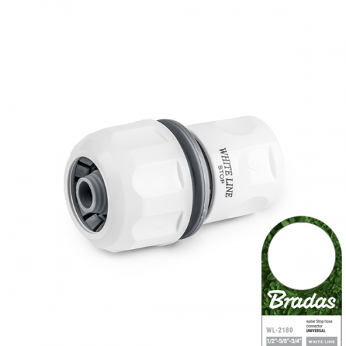 WHITE LINE Коннектор STOP, быстрый разьем+УНИВЕРСАЛЬНЫЙ 1/2 ", 5/8", 3/4, WL-2180