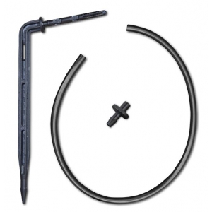 Комплект - капельница прикорневая угловая, отрез трубки 50см, адаптер - 4 мм, DSK-2112L