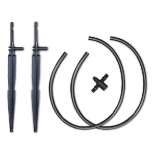 Комплект - капельница прикорневая прамая 2шт, отрез трубки 50см - 4 мм 2шт, двойник, DSK-2121L