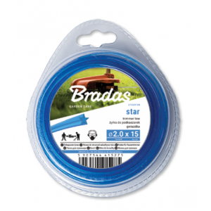 Леска для триммера, TRIMMER "звезда", 1,3х15 блистер, ZTG1315B