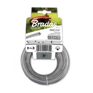 Леска для триммера, RIPPER DUAL "звезда", 3,0х15, ZRG3015K