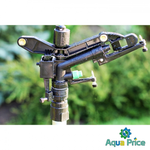Дождеватель Presto-PS ороситель импульсный для огорода на 2 форсунки с резьбой 1" (6015)