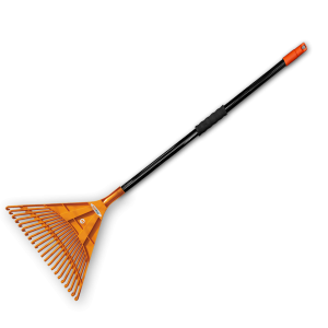 Грабли веерные — 22 зубца, черенок металлический, KT-CX22B-M