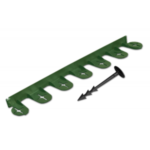 Бордюр газонный PALISGARDEN 75м, набор-125 элементов / 60 см*38мм+300 колышков GeoPEG, зеленый, OBP1201-075GR