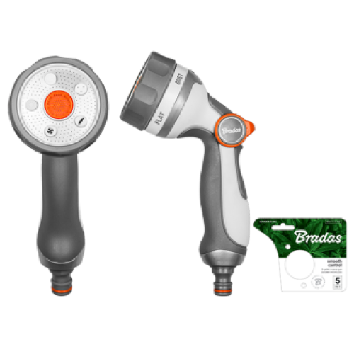 Поливальний пістолет 5 режимів, SMOOTH CONTROL, WHITE LINE, WL-EN55M