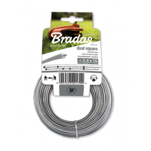 Леска для триммера, RIPPER DUAL "квадрат", 3,0х15, ZRK3015K