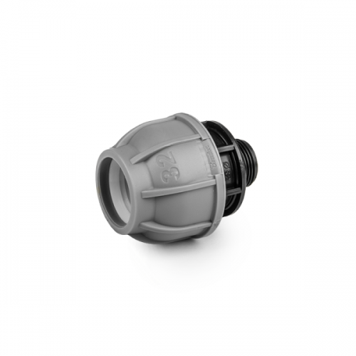 Муфта для труб PE, 32 мм, PN10, с наружной резьбой 3/4", DSRA10L32M34