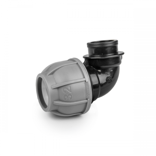 Колено для труб PE, 50 мм, PN10, с внутренней резбой 6/4", DSRA10K50F64