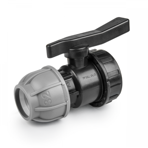 Кран для труб PE, 25мм, PN10, з внутрішнім різьбленням 3/4", DSRA10V25F34