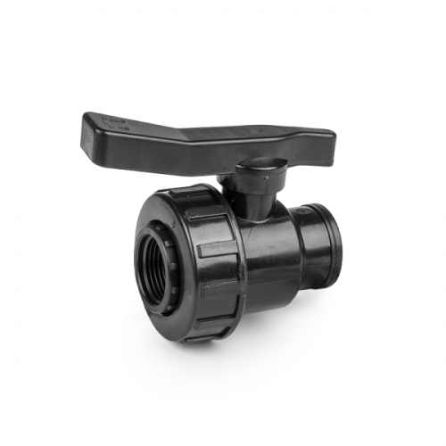 Кран для труб PE, GW3/4", с внутренней резбой 3/4", PN10, GW3/4", с внутренней резбой 3/4", DSRA10VF34F34