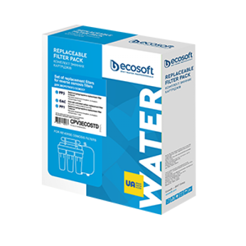 Комплект картриджей Ecosoft 1-2-3 для фильтров обратного осмоса (CPV3ECOSTD) Комплект картриджей Ecosoft 1-2-3 для фильтров обратного осмоса (CPV3ECOSTD)