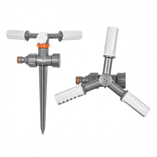 Зрошувач 3-ріжковий, що обертається, пластиковий на кілочку, WHITE LINE, WL-6107