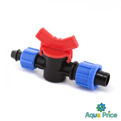 Кран стартовый с поджимом Presto-PS для капельной ленты 16 мм (OV-0217)