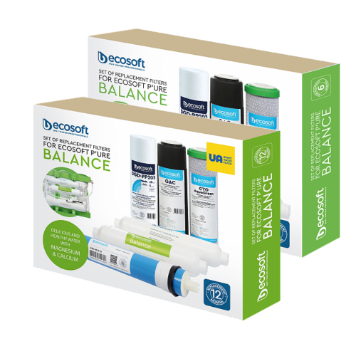 Годовой запас картриджей для фильтра обратного осмоса Ecosoft P`URE Balance Годовой запас картриджей для фильтра обратного осмоса Ecosoft P`URE Balance